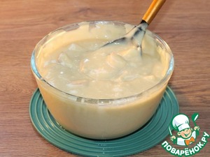 Пирог на кефире с персиками
