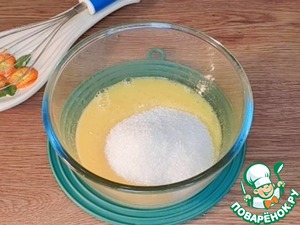 Пирог на кефире с персиками
