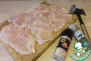 Кесадилья с курицей, овощами, зеленью, сыром