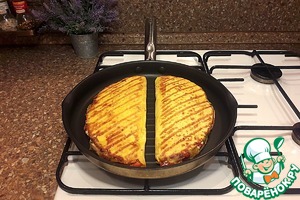 Кесадилья с курицей, овощами, зеленью, сыром