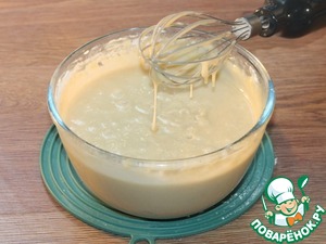 Пирог на кефире с персиками