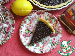Постный шоколадно-банановый тарт с лимоном