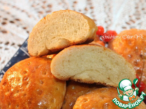 Дрожжевые ванильные булочки на молоке