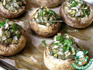 Шампиньоны с луком и чесноком