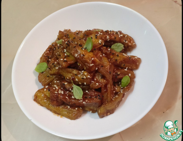 Баклажаны в кисло-сладком соусе Баклажаны в кисло-сладком соусе